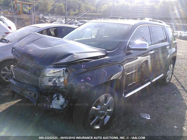 2GKFLZE37D6133705 - 2013 GMC TERRAIN DENALI BLACK photo 2