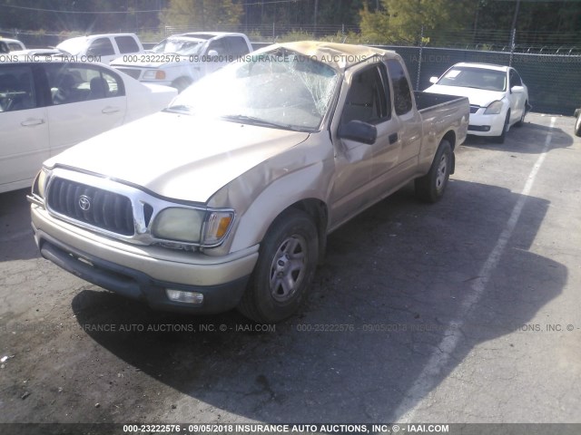 5TEVL52N02Z077098 - 2002 TOYOTA TACOMA XTRACAB TAN photo 2