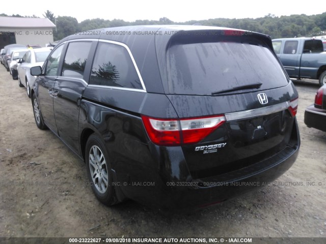 5FNRL5H61DB031608 - 2013 HONDA ODYSSEY EXL BLACK photo 3