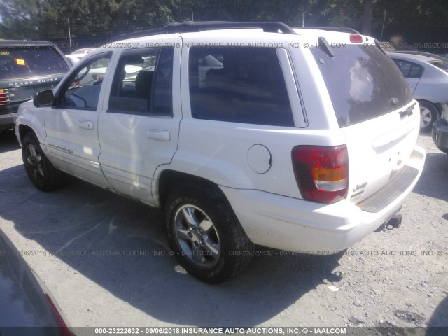 1J8GW58N54C257484 - 2004 JEEP GRAND CHEROKEE LIMITED WHITE photo 3