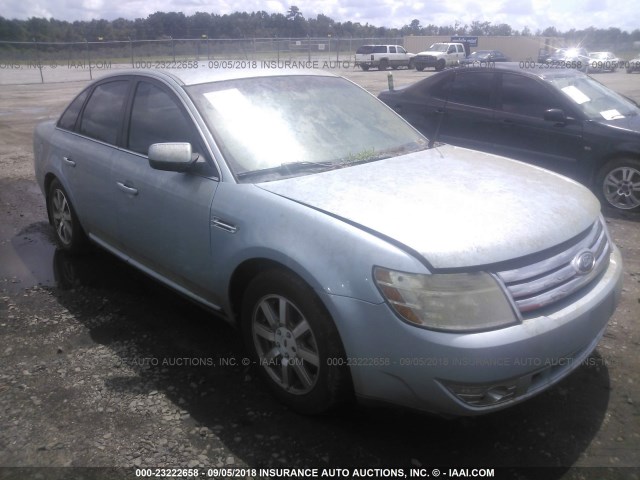 1FAHP24W68G149210 - 2008 FORD TAURUS SEL Light Blue photo 1