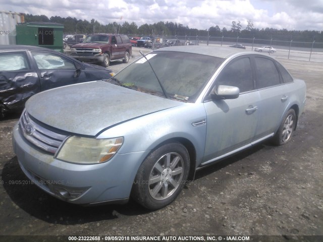 1FAHP24W68G149210 - 2008 FORD TAURUS SEL Light Blue photo 2