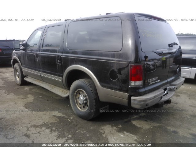 1FMNU43S7YEE00632 - 2000 FORD EXCURSION LIMITED BLACK photo 3