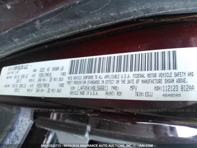 1J4FA541X8L566811 - 2008 JEEP WRANGLER SAHARA RED photo 9