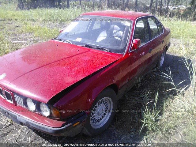 WBAHD2311K2094403 - 1989 BMW 535 I AUTOMATIC RED photo 2