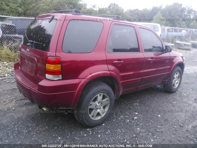 1FMCU94165KB05724 - 2005 FORD ESCAPE LIMITED RED photo 4