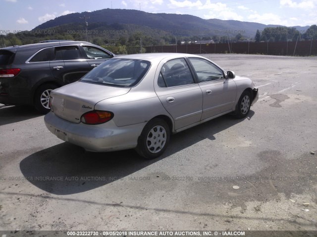 KMHJF35F1YU909432 - 2000 HYUNDAI ELANTRA GLS SILVER photo 4