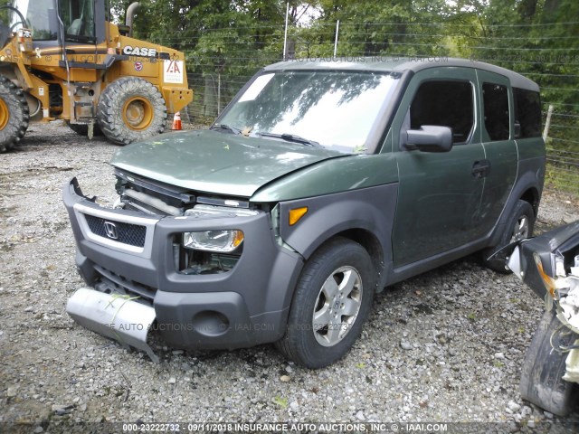 5J6YH18503L012535 - 2003 HONDA ELEMENT EX GREEN photo 2