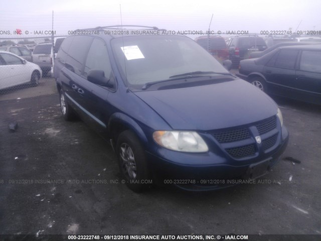 2B4GP44392R772671 - 2002 DODGE GRAND CARAVAN SPORT BLUE photo 1