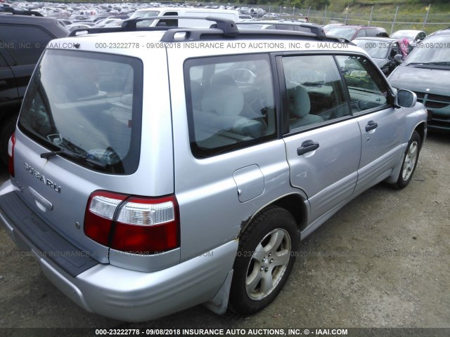 JF1SF65672G749644 - 2002 SUBARU FORESTER S SILVER photo 4