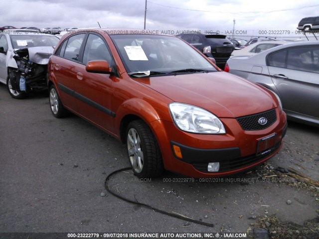 KNADE163286314166 - 2008 KIA RIO 5 SX ORANGE photo 1