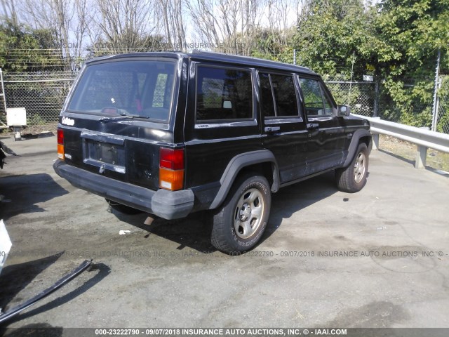 1J4FT68S4TL228221 - 1996 JEEP CHEROKEE SPORT/CLASSIC შავი ფოტო 4