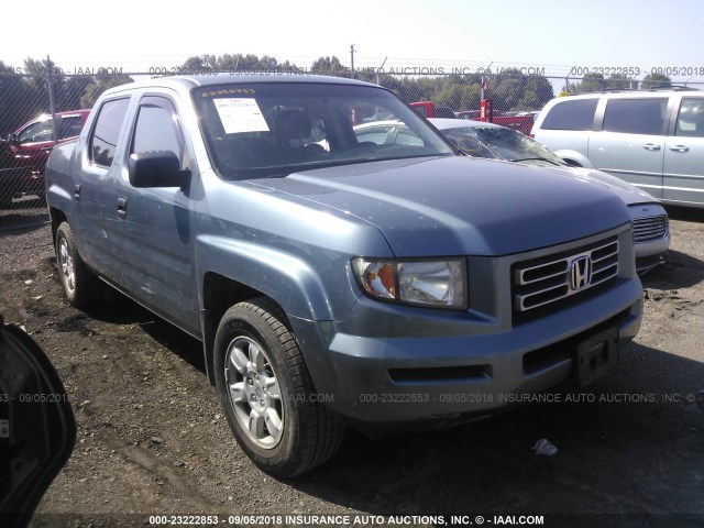 2HJYK16217H547758 - 2007 HONDA RIDGELINE RT BLUE photo 1