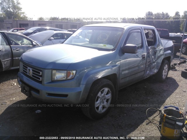 2HJYK16217H547758 - 2007 HONDA RIDGELINE RT BLUE photo 2