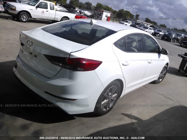 5NPD84LFXJH227105 - 2018 HYUNDAI ELANTRA SEL/VALUE/LIMITED WHITE photo 4