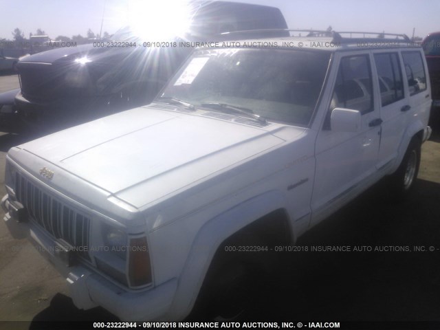 1J4FJ78S4ML587016 - 1991 JEEP CHEROKEE LIMITED WHITE photo 2