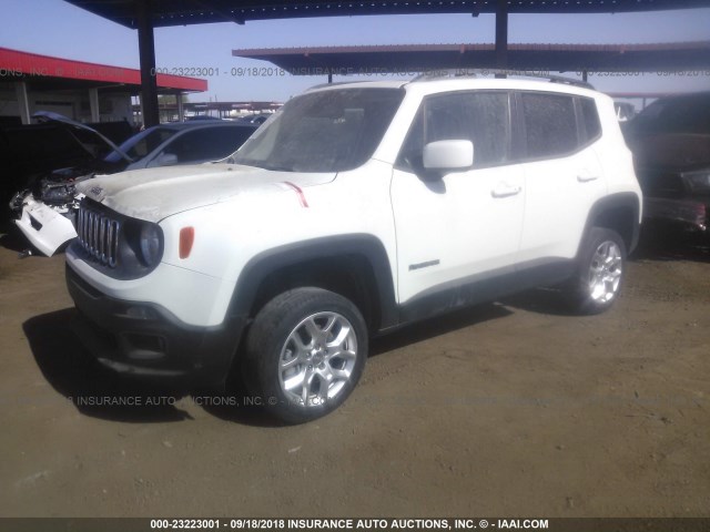 ZACCJBBTXGPC53151 - 2016 JEEP RENEGADE LATITUDE WHITE photo 2