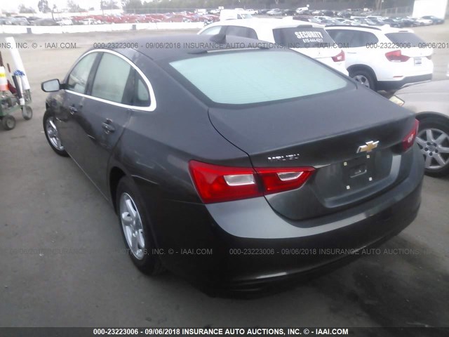1G1ZB5ST2HF266949 - 2017 CHEVROLET MALIBU LS 灰色 照片 3