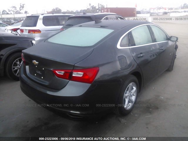 1G1ZB5ST2HF266949 - 2017 CHEVROLET MALIBU LS 灰色 照片 4