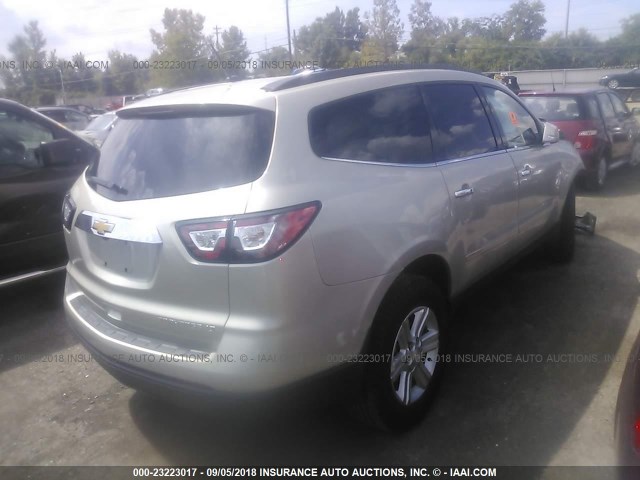 1GNKRGKD4DJ180517 - 2013 CHEVROLET TRAVERSE LT TAN photo 4