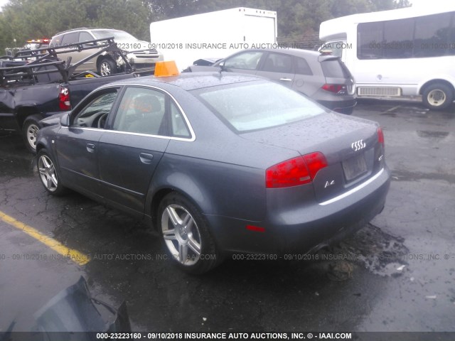 WAUAF78E87A216076 - 2007 AUDI A4 2/TURBO GRAY photo 3