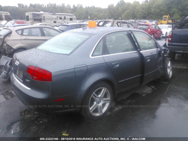 WAUAF78E87A216076 - 2007 AUDI A4 2/TURBO GRAY photo 4