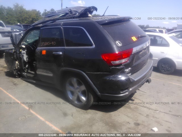 1C4RJFCT4DC595467 - 2013 JEEP GRAND CHEROKEE OVERLAND BLACK photo 3