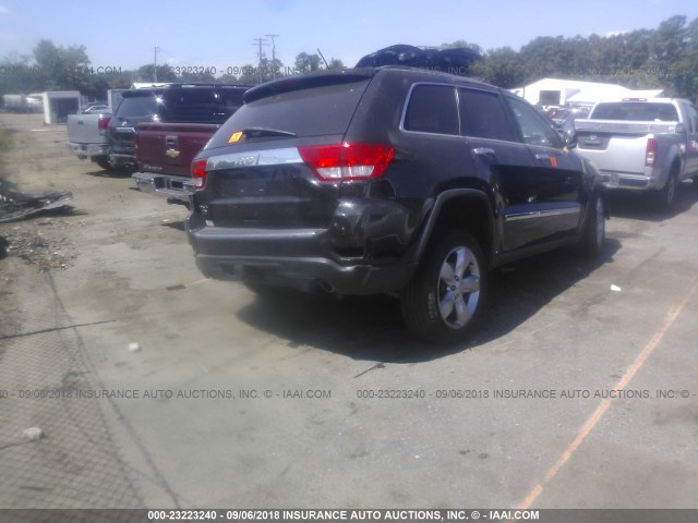 1C4RJFCT4DC595467 - 2013 JEEP GRAND CHEROKEE OVERLAND BLACK photo 4