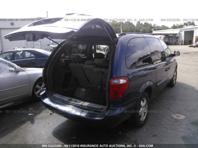 1D4GP24R56B679360 - 2006 DODGE GRAND CARAVAN SE BLUE photo 4