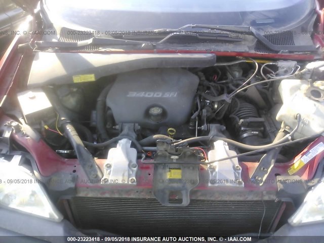 1GMDX03E4VD263432 - 1997 PONTIAC TRANS SPORT  RED photo 10