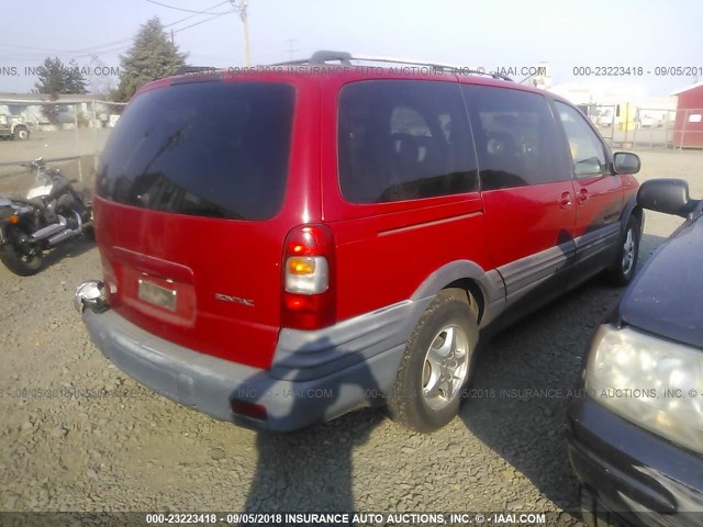 1GMDX03E4VD263432 - 1997 PONTIAC TRANS SPORT  RED photo 4