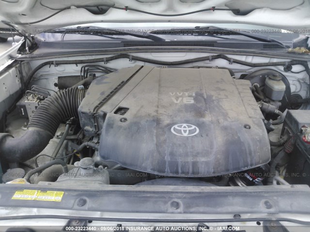 3TMJU62NX7M032725 - 2007 TOYOTA TACOMA DOUBLE CAB PRERUNNER WHITE photo 10