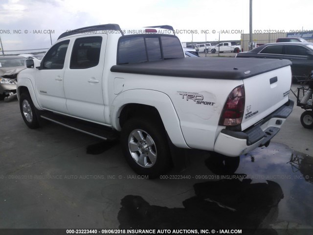 3TMJU62NX7M032725 - 2007 TOYOTA TACOMA DOUBLE CAB PRERUNNER WHITE photo 3