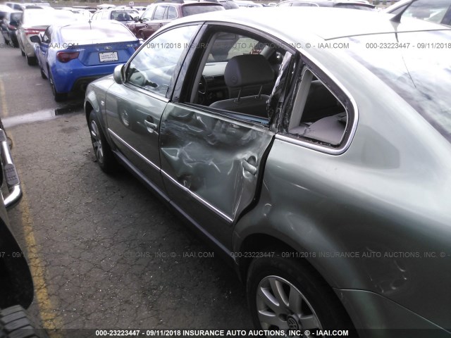 WVWPD63B33E369168 - 2003 VOLKSWAGEN PASSAT GLS GRAY photo 6