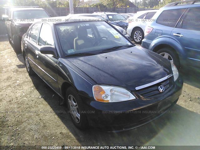 2HGES15551H615474 - 2001 HONDA CIVIC LX BLACK photo 1