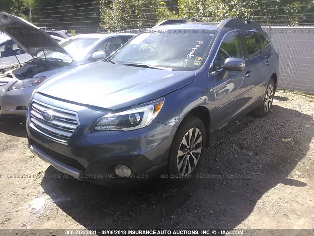 4S4BSANC4H3328264 - 2017 SUBARU OUTBACK 2.5I LIMITED BLUE photo 2