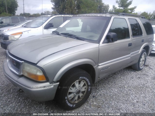 1GKDT13W3X2551069 - 1999 GMC JIMMY Marrón foto 2