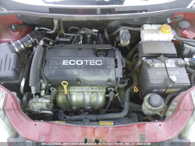 KL1TD66E39B651879 - 2009 CHEVROLET AVEO LS/LT RED photo 10