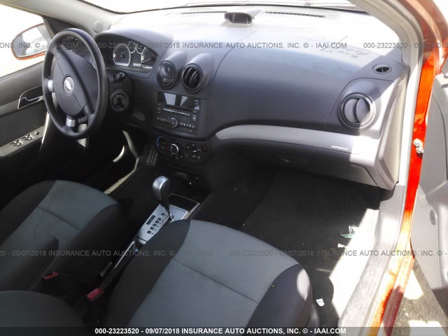 KL1TD66E39B651879 - 2009 CHEVROLET AVEO LS/LT RED photo 5