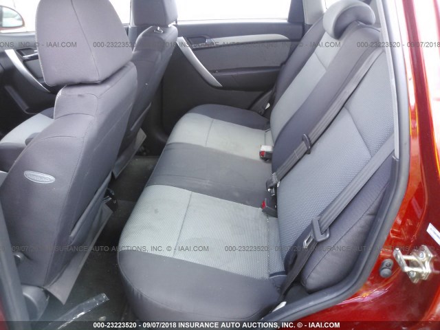 KL1TD66E39B651879 - 2009 CHEVROLET AVEO LS/LT RED photo 8