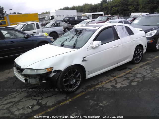 19UUA76567A007695 - 2007 ACURA TL TYPE S WHITE photo 2