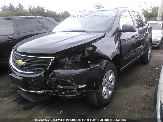 1GNKRFED8HJ272676 - 2017 CHEVROLET TRAVERSE LS BLACK photo 2