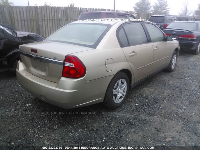 1G1ZS53F16F147117 - 2006 CHEVROLET MALIBU LS ოქროსფერი ფოტო 4