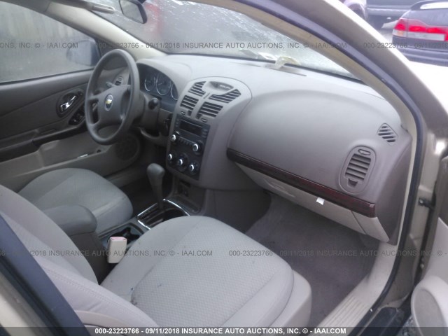 1G1ZS53F16F147117 - 2006 CHEVROLET MALIBU LS ოქროსფერი ფოტო 5