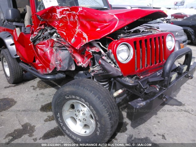 1J4FA49S33P331535 - 2003 JEEP WRANGLER / TJ SPORT RED photo 6