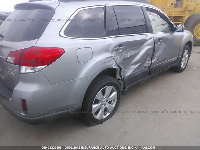 4S4BRBFC0B3327555 - 2011 SUBARU OUTBACK 2.5I PREMIUM GRAY photo 6