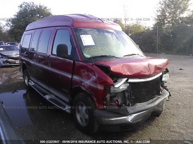 1GBFG15R911221213 - 2001 CHEVROLET EXPRESS G1500  RED photo 1