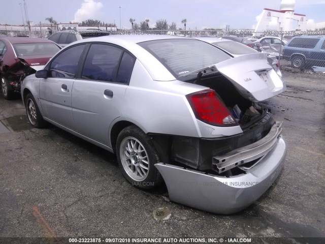 1G8AG52FX4Z112623 - 2004 SATURN ION LEVEL 1 SILVER photo 3