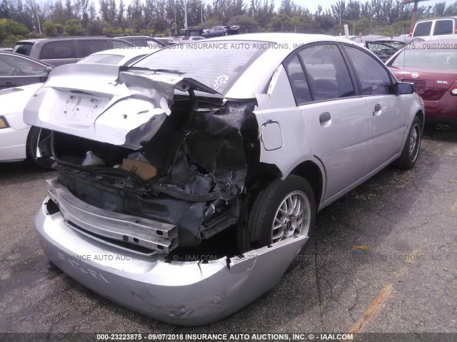 1G8AG52FX4Z112623 - 2004 SATURN ION LEVEL 1 SILVER photo 4