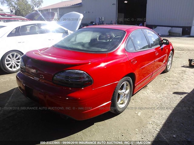 1G2WR5211YF106859 - 2000 PONTIAC GRAND PRIX GTP RED photo 4